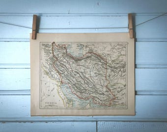 1895 Vintage Map of Iran