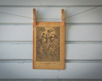 1920s Vintage Moon Projectile Weightlessness Illustration