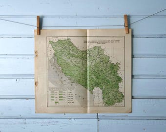 1920s Vintage Map of Yugoslavia
