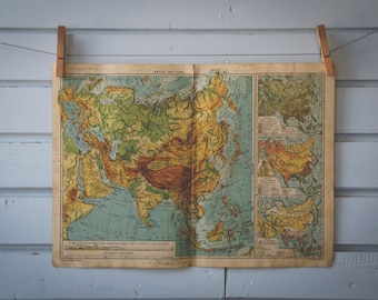 1920s Vintage Map of Asia