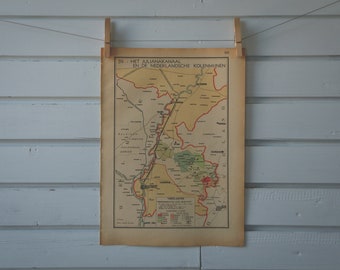 1941 Vintage Juliana Canal Map