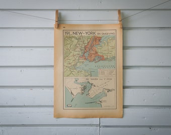 1941 Vintage Map of New York