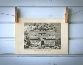 1894 Vintage Uxmal Illustration