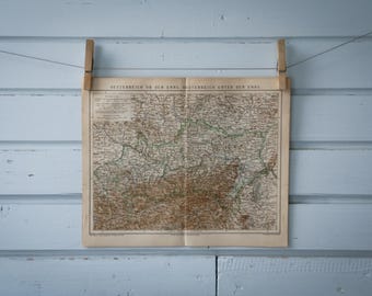 1887 Vintage East Austria Map