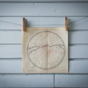 Mapa del cielo del sur de 1887