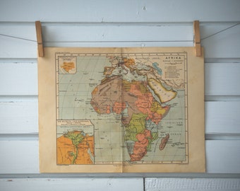 1910s Vintage Map of Africa