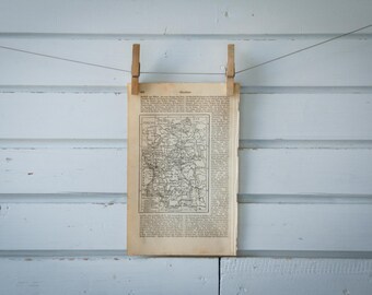 1887 Vintage Confederation of the Rhine Map