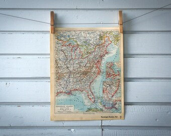 1936 Vintage East USA Map