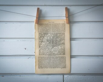 1887 Vintage Map of New York