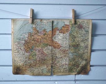 1930s Vintage Map of Germany