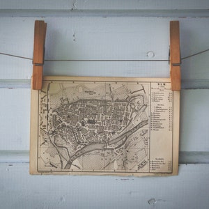1876 Vintage Map of Ulm