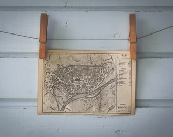 1876 Vintage Map of Ulm