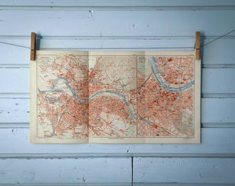 1907 Vintage Dresden Map