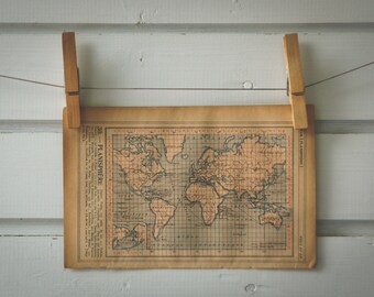 1921 Vintage World Map