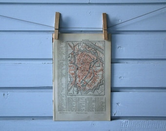 1890 Vintage Gdańsk Map