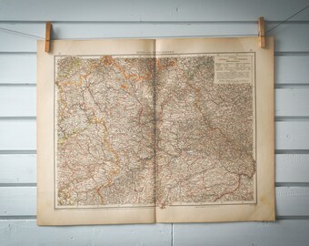 1901 Vintage North Bavaria Map