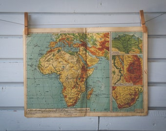 1920s Vintage Map of Africa