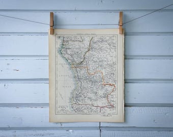 1904 Vintage Angola Map