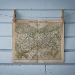 1887 Vintage Nord- und Zentralasien Karte