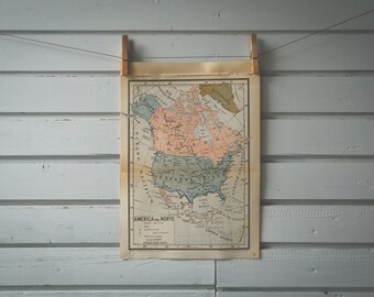 1946 Vintage North America Map