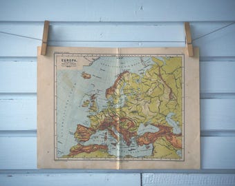 1910s Vintage Map of Europe