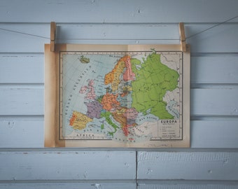 1946 Vintage Map of Europe