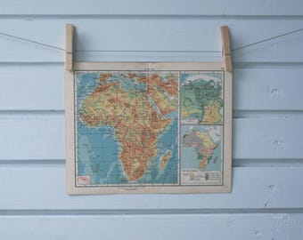1956 Vintage Map of Africa