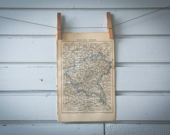 1887 Vintage Map of Posen
