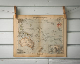 1884 Vintage Oceania Map