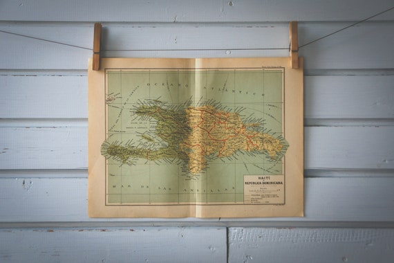 Rare find* 1937 Vintage Hispaniola Map