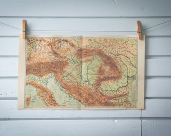 1903 Vintage Austria-Hungary Map