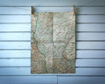 1930s Vintage Northwest Bulgaria Map