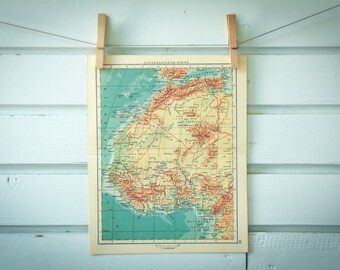 1959 Vintage West Africa Map