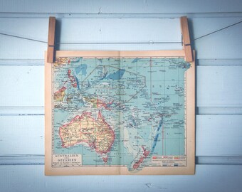 1939 Vintage Oceania Map