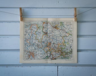 1907 Vintage Lower Saxony Map