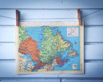 1956 Vintage East Canada Map