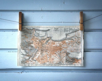 1911 Vintage Map of Oran