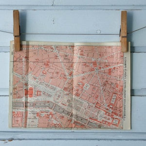1909 zabytkowa mapa Paryża