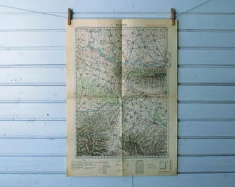 1949 Vintage West Serbia Map