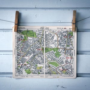 1950s Vintage Streatham Map