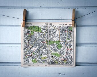 1950s Vintage Streatham Map