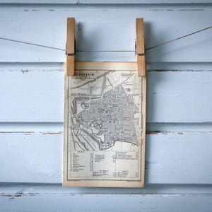 Vintage Hildesheim-kaart uit 1886