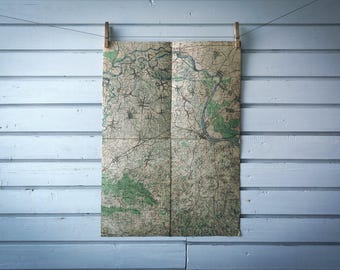 1930s Vintage Mačva Map