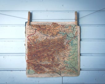 1908 Vintage Map of Eastern Alps