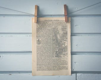 1925 Vintage Bremerhaven Map