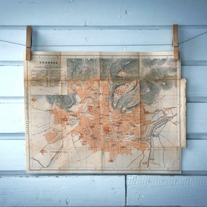 1901 Vintage Granada Map