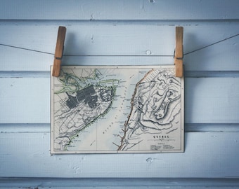 1901 Vintage Quebec Map