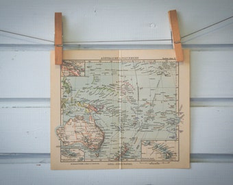1893 Vintage Oceania Map