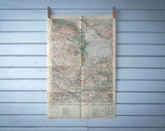 1958 Vintage West Herzegovina Map