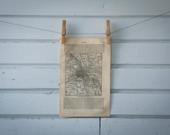 1887 Vintage Warsaw Map